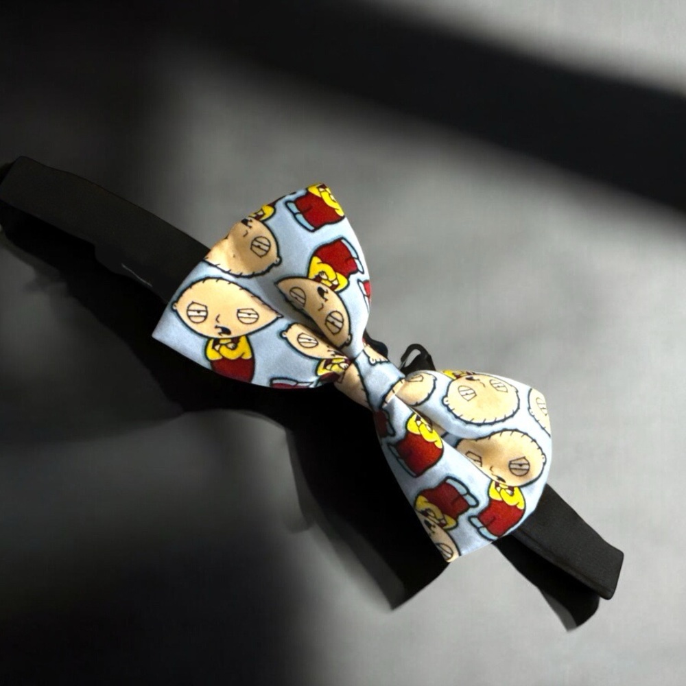 Mens Stewie Griffin Bow Tie - Black and Blue 2012
